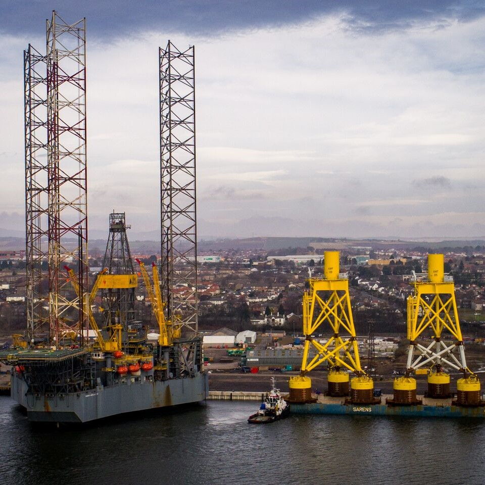 Dundee Port overlooking the city